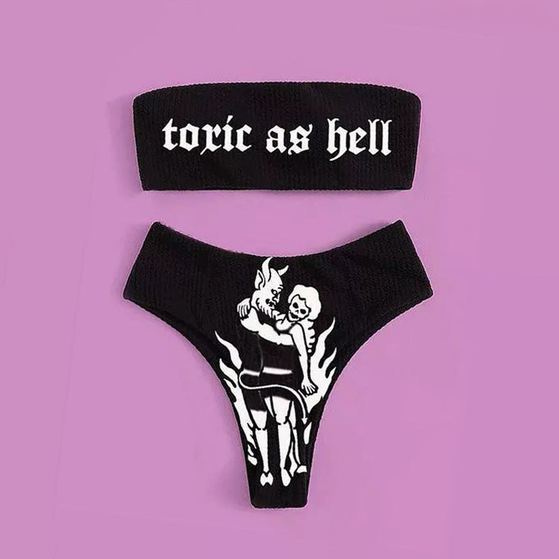 Trajes de baño de poliéster punk oscuro al por mayor